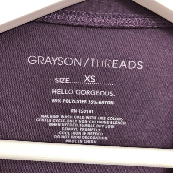 ☀️Messy Bun Purple Short Sleeve Graphic Shirt - Picture 2 of 2